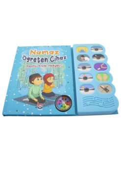 BAYSEM Pusulalı Kıbleyi Gösteren Sesli Namaz Öğreten Cihaz Resimli Kitap Seti Mavi