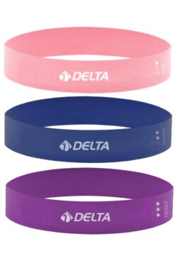 Delta Latex 3'lü Aerobik Pilates Direnç Egzersiz Bandı Squat Çalışma Lastiği (Uç Kısmı Kapalı)