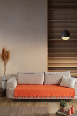 LADYNİL 115x200 Oturma Yerini Kaplayan Koltuk Örtüsü | Kaymaz, Şık Ve Yıkanabilir Tasarım Turuncu