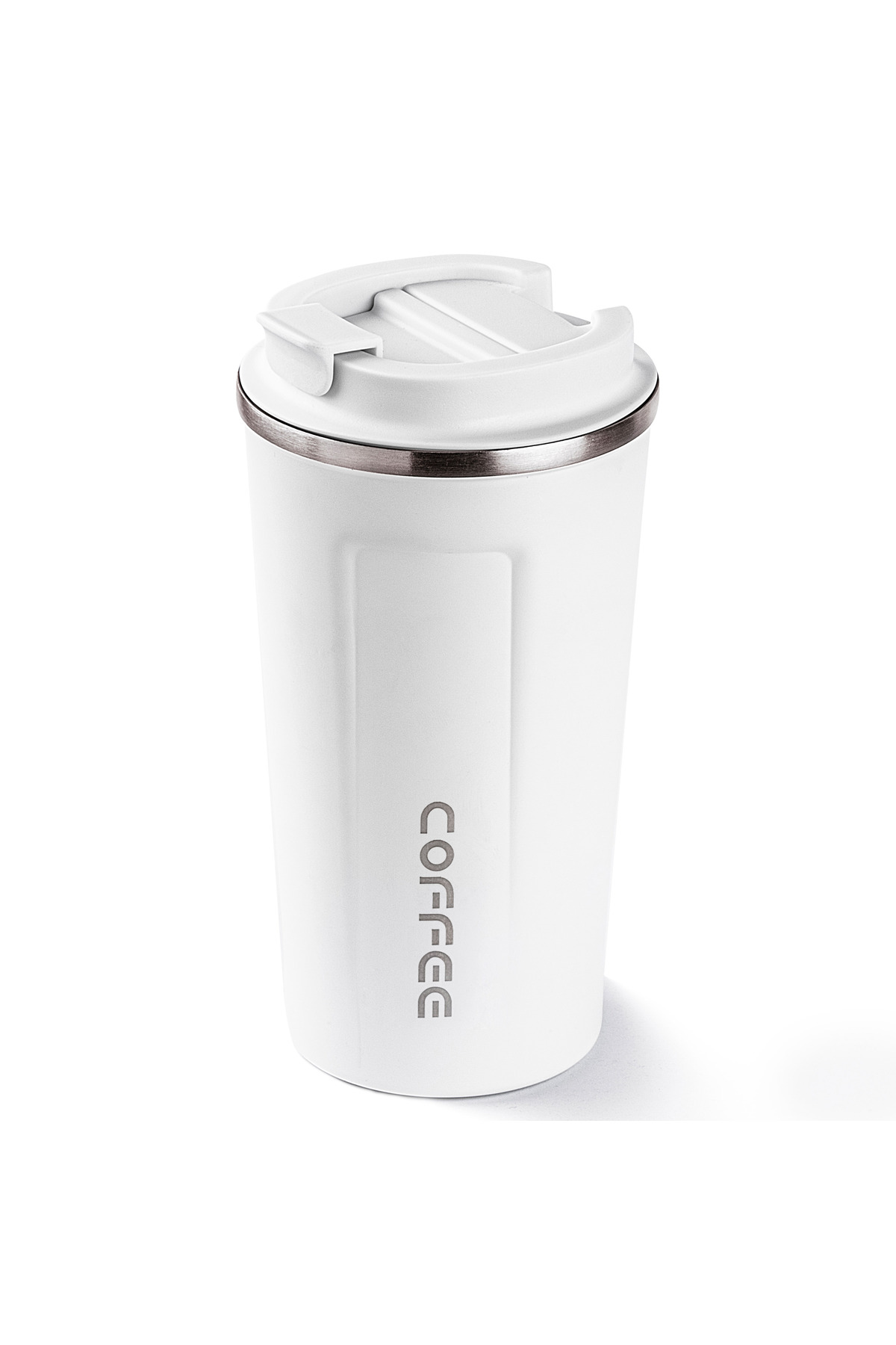 Tantitoni 001-01-BEYAZ COFFEE YAZILI PASLANMAZ ÇELİK TERMOS BARDAK 500ML - Görsel 2