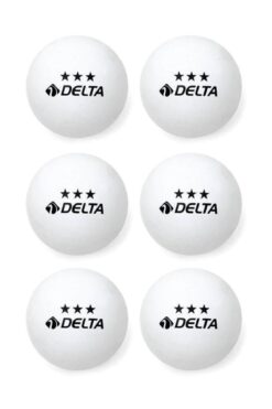 Delta 6 Adet Beyaz Masa Tenisi Topu ( Pinpon Topu )