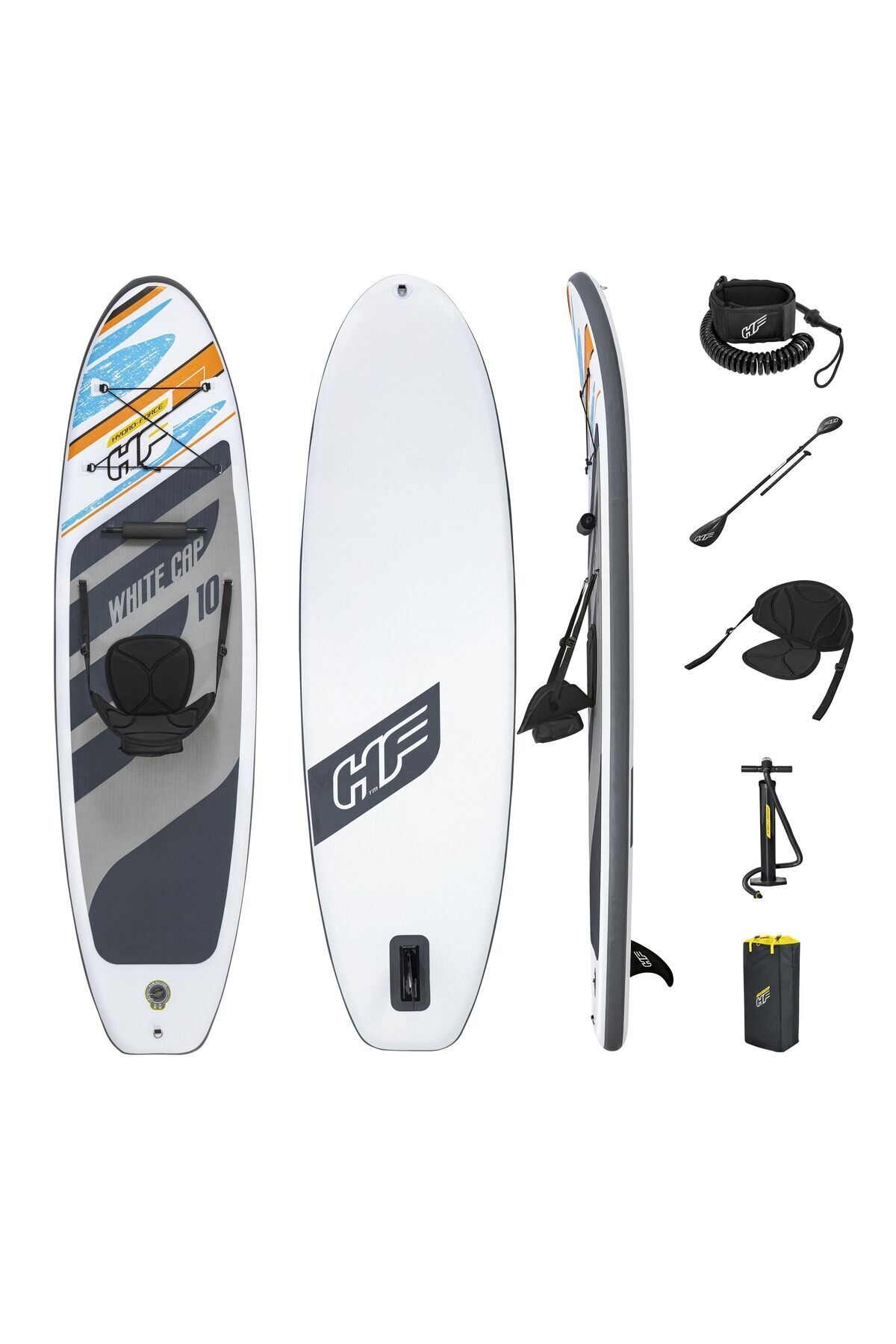 BESTWAY HYDRO-FORCE™ WHİTE CAP KÜREKLİ ŞİŞME SUP-SÖRF VE KANO SETİ 305x84x12 CM