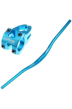 Asroya Wake Mavi Bisiklet Alümiyum Gidon+Boğaz 780mm 31,8mm Bisiklet Direksiyon + Boğaz