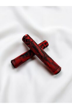 Genel Markalar 165MM Yumuşak Silikon Elcik - BMX Bisiklet Scooter Uyumlu Kesilebilir Tıpalı - Kırmızı /Siyah