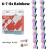 ROBESBON Rainbow Çok Renkli 6-7-8'li Bisiklet Zinciri