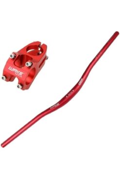 Asroya Wake Kırmızı Bisiklet Alümiyum Gidon+Boğaz 780mm 31,8mm Bisiklet Direksiyon + Boğaz