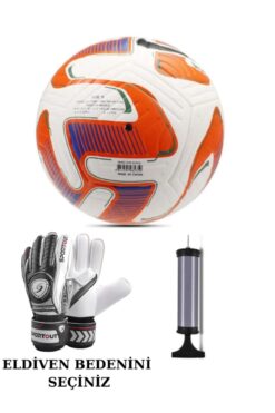 Janissary Eldiven + Extra Dayanıklı Futbol Topu Dikişli Iç Ve Dış Mekan Futbol Topu