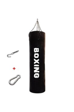 BOXİNG 70 x 25 cm 70x25 Cm Zinçirli Kum Torbasıaskı Aparatı 10-15 kg Siyah
