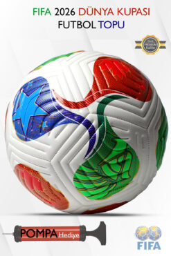 Hsport Fifa 2026 Dünya Kupası Yeni Sezon Futbol Topu DAYANIKLI Halı Saha,Çim,Beton Zemin Dikişli Top No:5