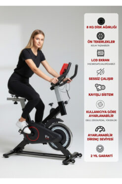 VFİT Voit Garantili Db100 Pro Spin Bike Elden Nabız Ölçer Direnci Ayarlanabilir Sessiz Çalışır