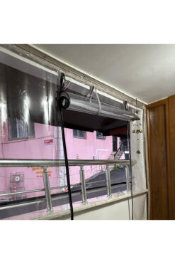 AÇIKGÜL TEKSTİL BRANDA İstenen ölçüde Fermuarlı Şeffaf Branda Pencereli Kuşgözlü Balkon Perdesi