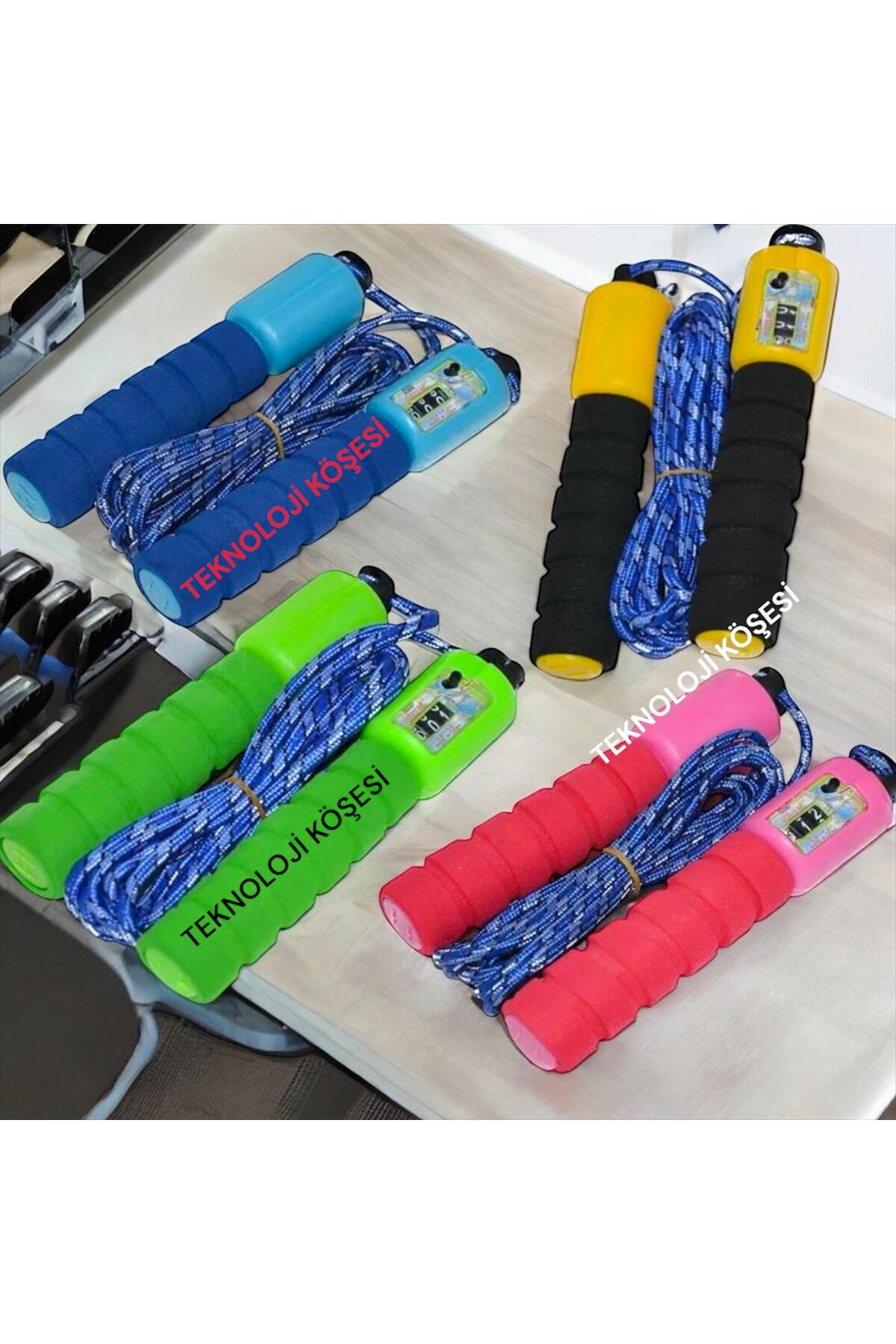 Teknoloji Köşesi Sayaçlı Atlama Ipi Saplı Antrenman Aleti Ip Egzersiz Evde Spor