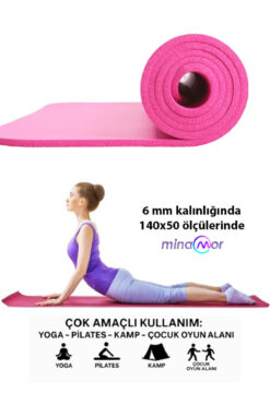 Minamor 6Mm 140x50 Pembe Renk Pilates Minderi