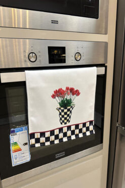 aymira home Dekoratif Mutfak Pamuklu Fırın Havlusu Özel Desenli Etnik Model 35x50 cm Yıkanabilir