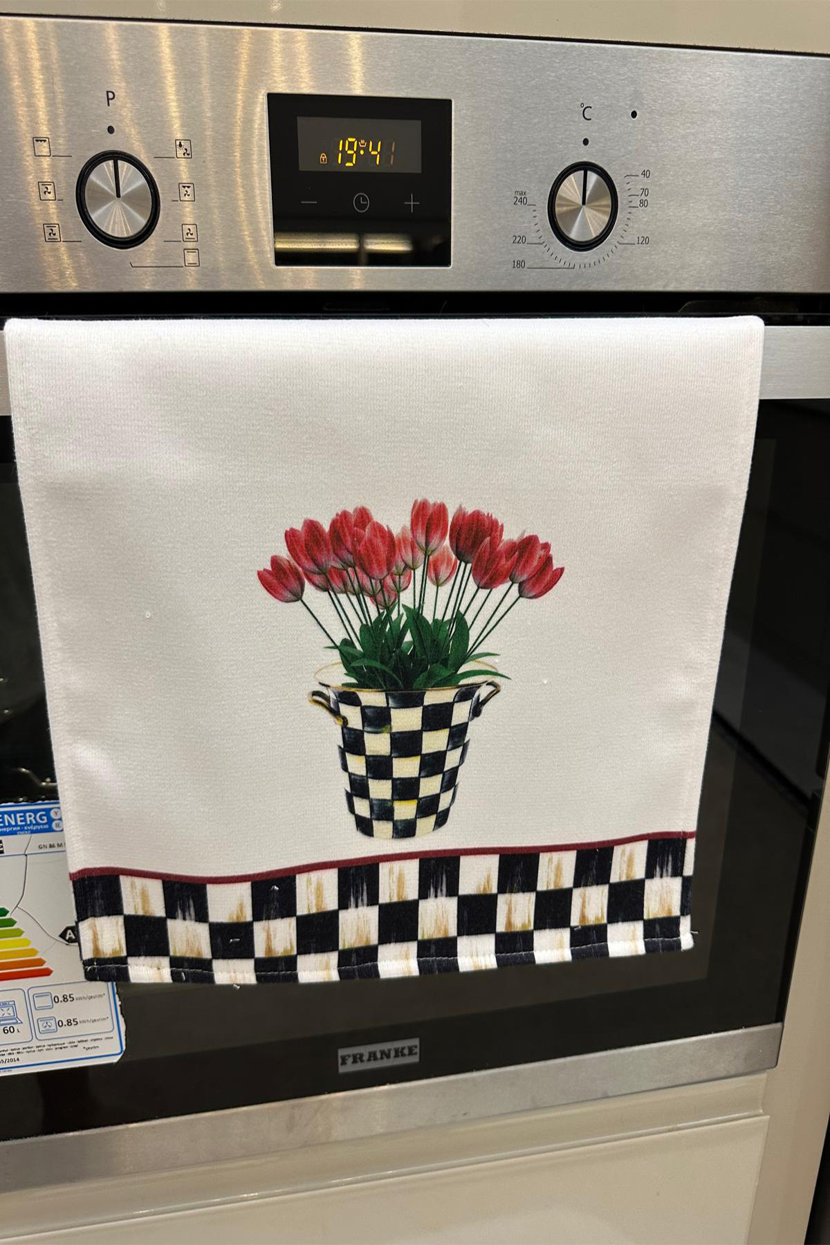 aymira home Dekoratif Mutfak Pamuklu Fırın Havlusu Özel Desenli Etnik Model 35x50 cm Yıkanabilir - Görsel 2