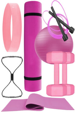 Elya Pilates Tüm Vücut Fitnessı İçin İdeal Pilates Seti - Mindere, Dambıla ve Daha Fazlasına Sahip!