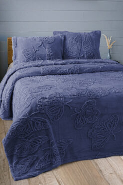 My Catherine Kelebek Desenli Çift Kişilik Yumuşak Wellsoft Battaniye / Yatak Örtüsü 230x250cm | YASTIKSIZ