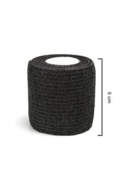 Dedeks Elastik Kendinden Yapışkanlı Bandaj Coban Siyah Renkli 5 Cm Yapışan Koban