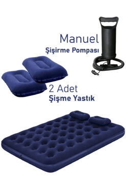Blooma Çift Kişilik Şişme Yatak Seti 191x137x22xcm Pompa Ve Yastık Hediyeli