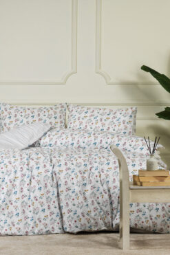 Elart Lyra Nevresim Takımı Tek Kişilik %100 Pamuk Ranforce Lastikli Çarşaf (160xx220 cm) Yeşil