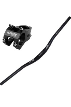 Asroya Wake Siyah Bisiklet Alümiyum Gidon+Boğaz 780mm 31,8mm Bisiklet Direksiyon + Boğaz