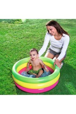 BESTWAY Unisex Bebek Renkli Şişme Zemin Havuzu 70x24cm 51128