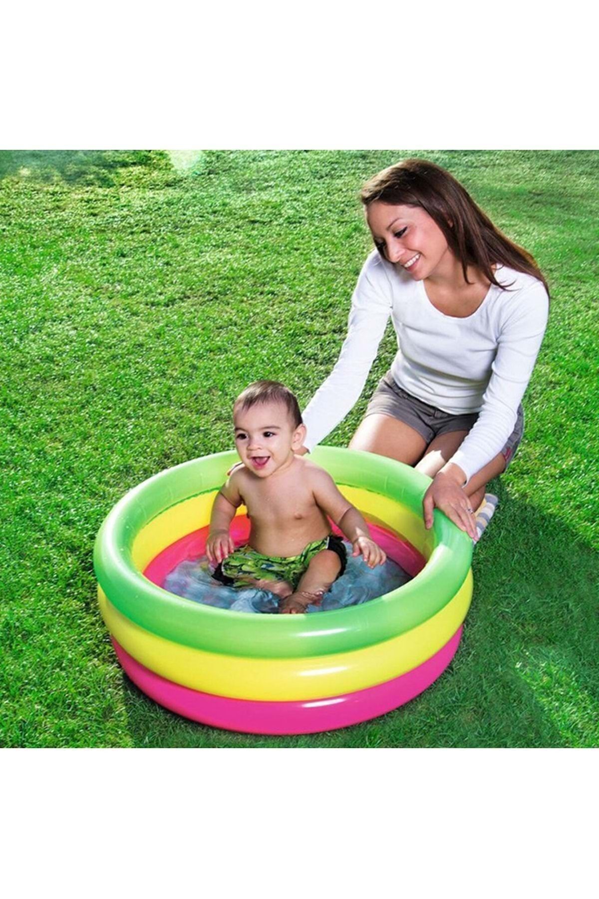 BESTWAY Unisex Bebek Renkli Şişme Zemin Havuzu 70x24cm 51128