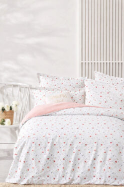 İQON Lastikli Çarşaflı Nevresim Takımı Çift Kişilik MİNİMAL BEYAZ