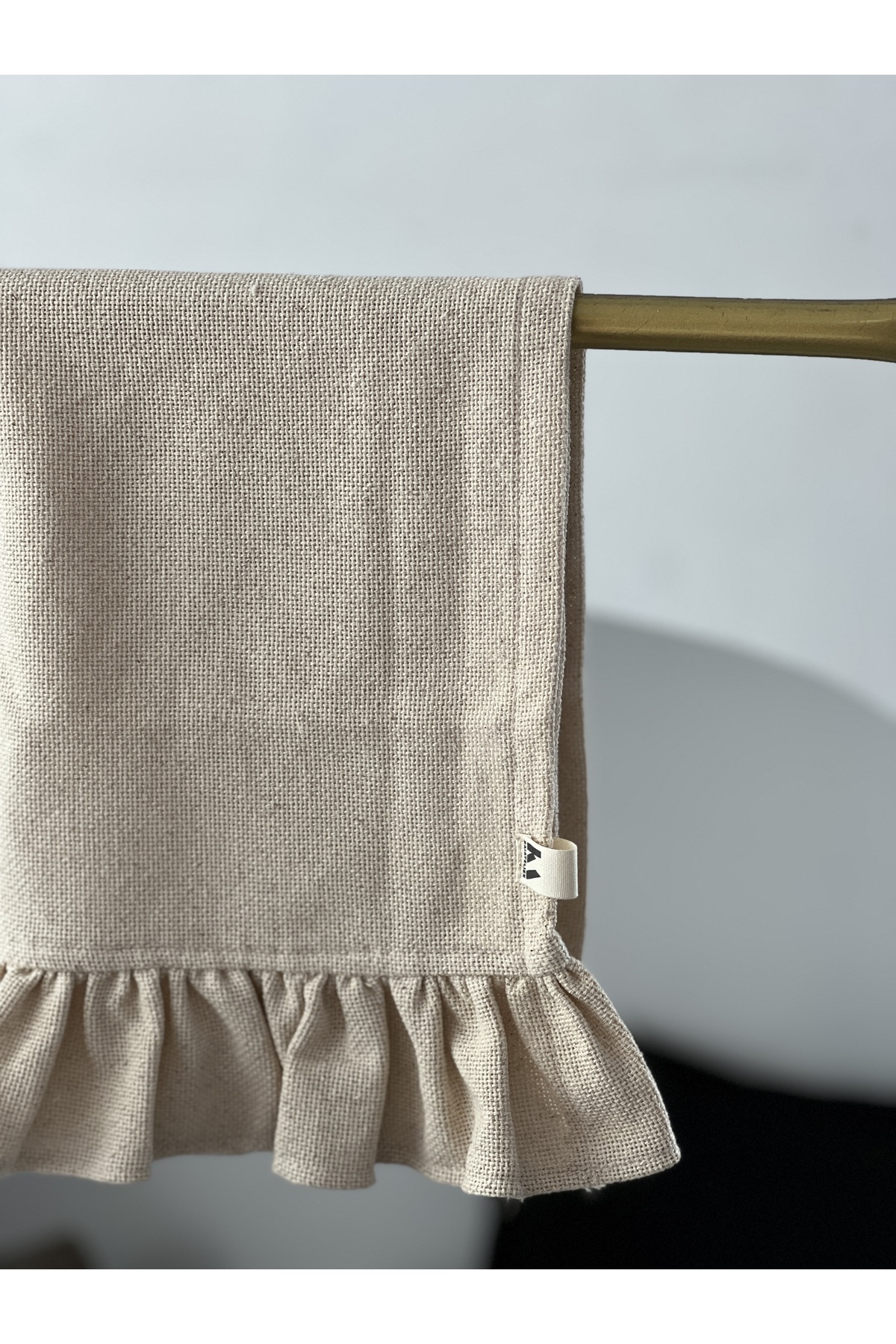 KaiAtelier 2Li Natural Keten Fırfırlı Kurulama Bezleri - Görsel 3