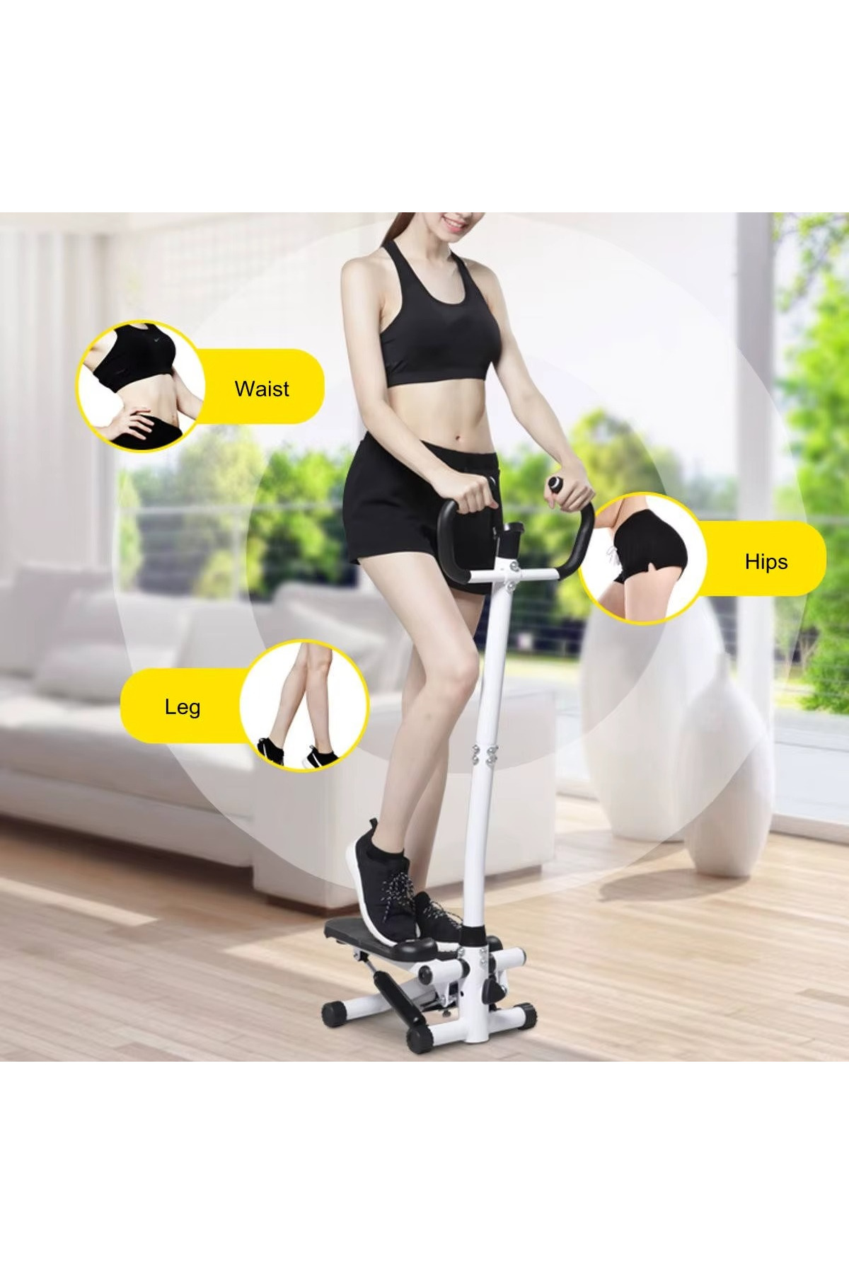 ORVİCA Dikey Eliptik Stepper Egzersiz Aleti Adım Bandı Step Direnç Bandı Adım Egzersiz Aleti