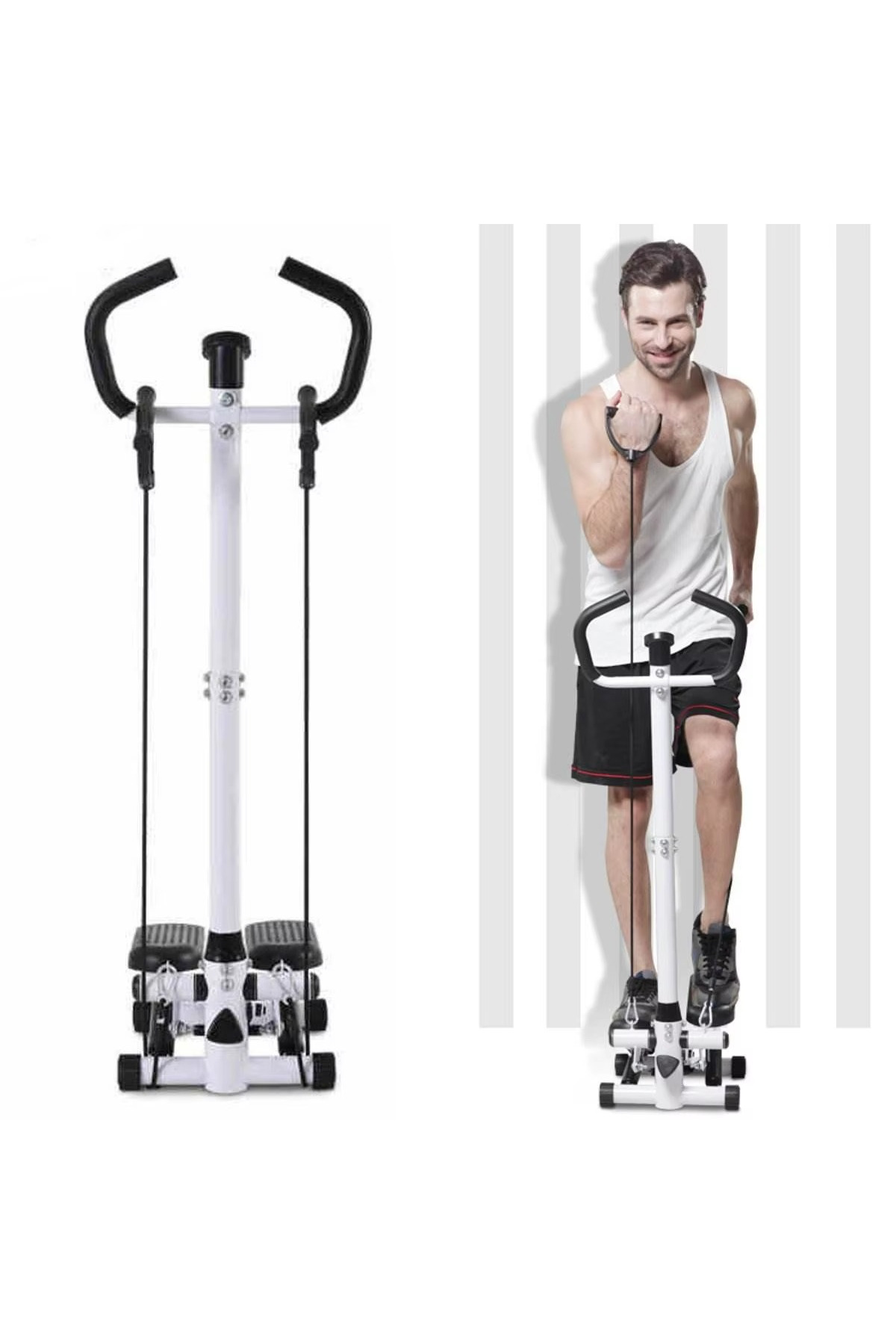 ORVİCA Dikey Eliptik Stepper Egzersiz Aleti Adım Bandı Step Direnç Bandı Adım Egzersiz Aleti - Görsel 2