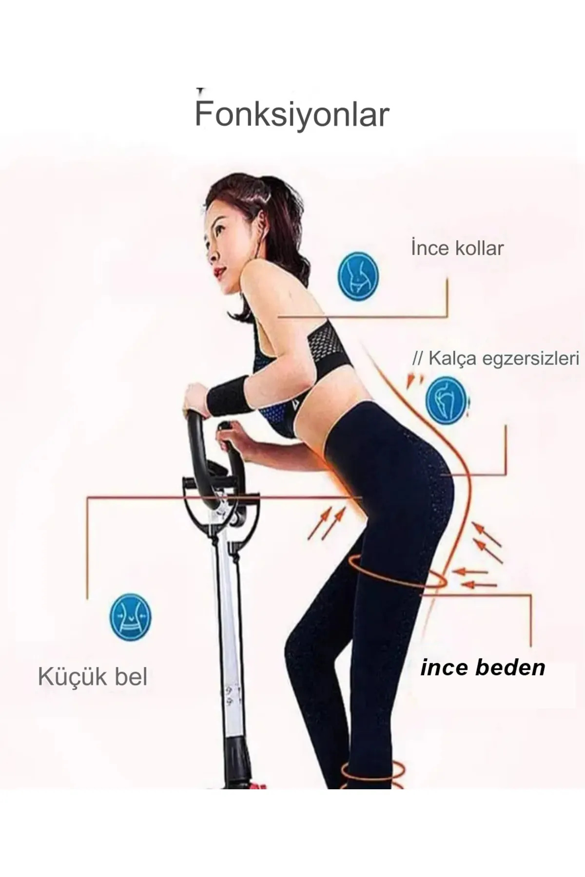 ORVİCA Dikey Eliptik Stepper Egzersiz Aleti Adım Bandı Step Direnç Bandı Adım Egzersiz Aleti - Görsel 3