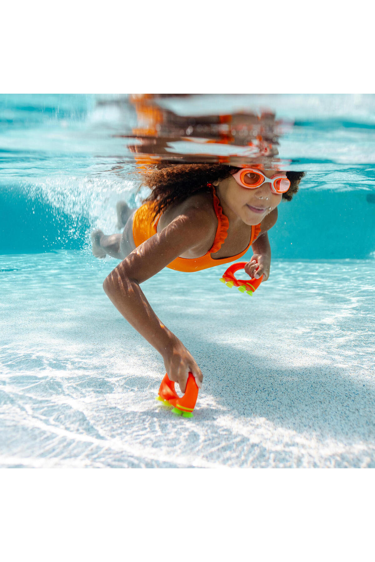 Decathlon Çocuk Yüzücü Gözlüğü - Turuncu/Pembe/Mavi - Xbase - Görsel 3