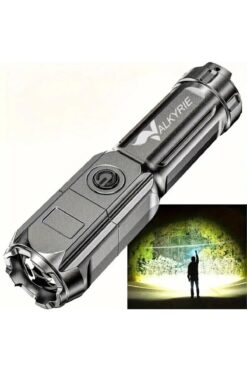 valkyrie Şarjlı Ultra Güç El Feneri Zoom 3 Mod Type-C Uzun Kullanım Suya Dayanıklı
