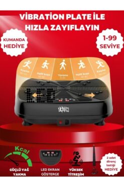 Talon Egzersiz Aleti Yüksek Titreşimli 1-99 Seviye Hız Ayarlı Bluetoothlu Kumandalı Vibration Plate