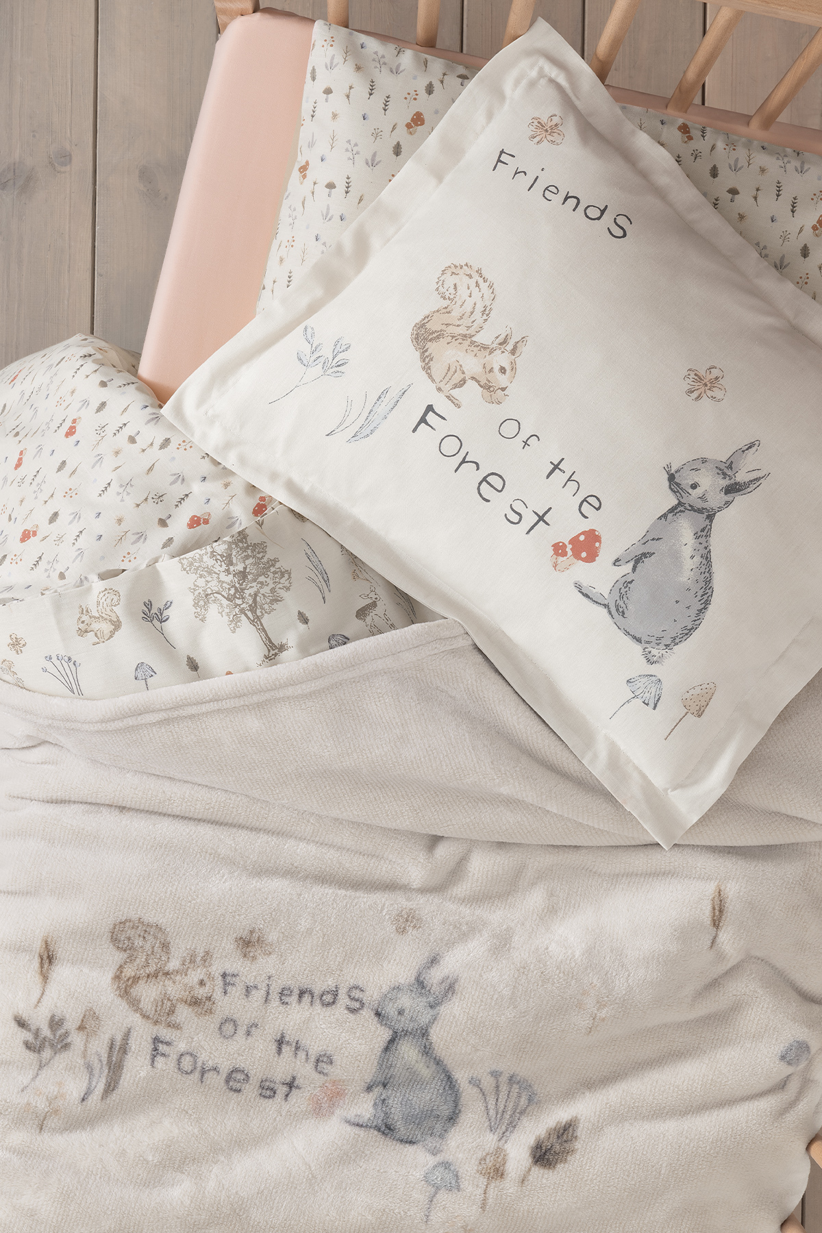 Yataş Mini Wonderland Wellsof Bebek Battaniyesi - Krem - Görsel 3