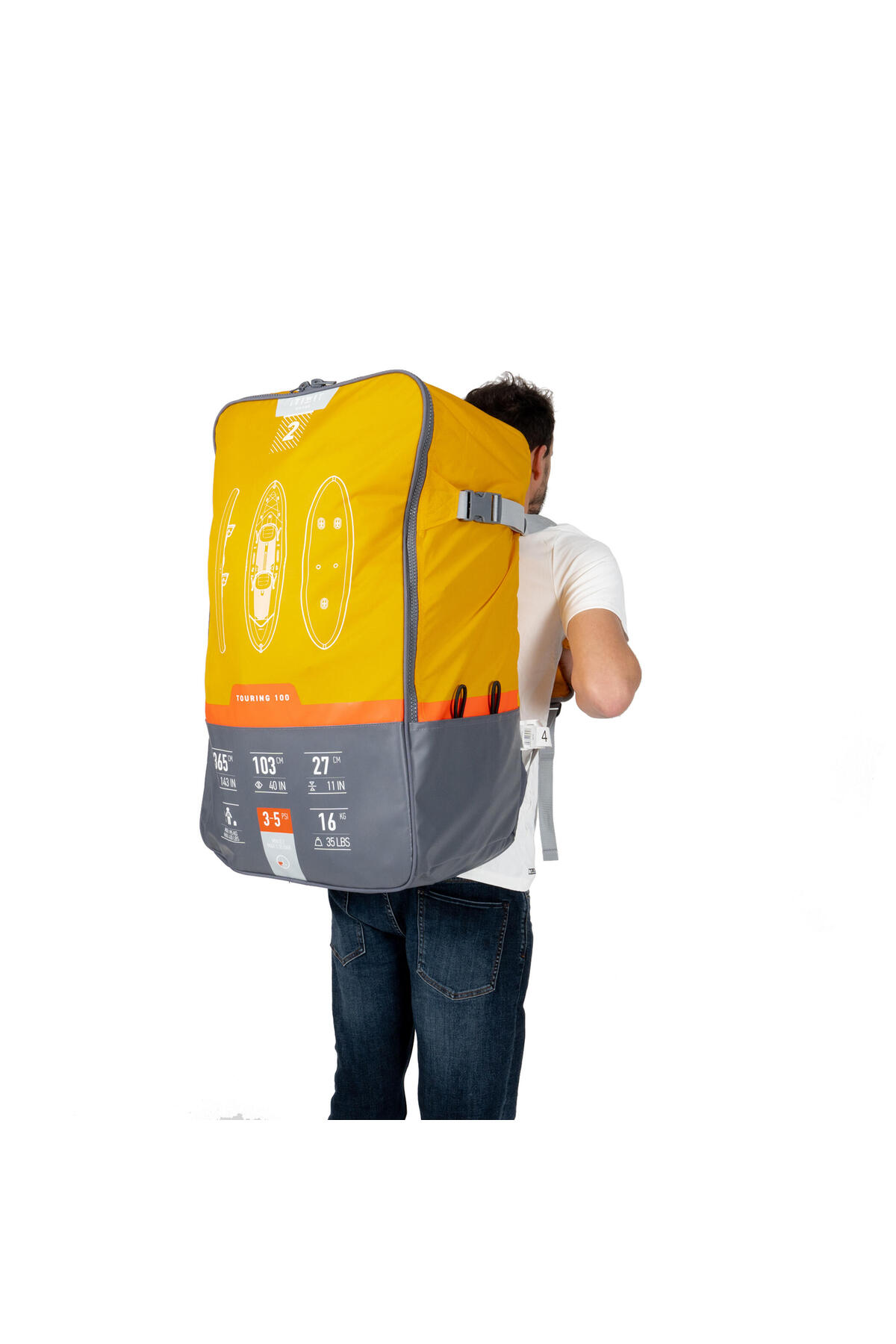 Decathlon Tribord Şişme Kano - 2 Kişilik - Sarı - 100 - Görsel 2