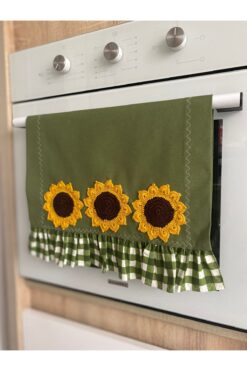 Parla Life Ayçiçek Motifli Fırfırlı Ocak Örtüsü