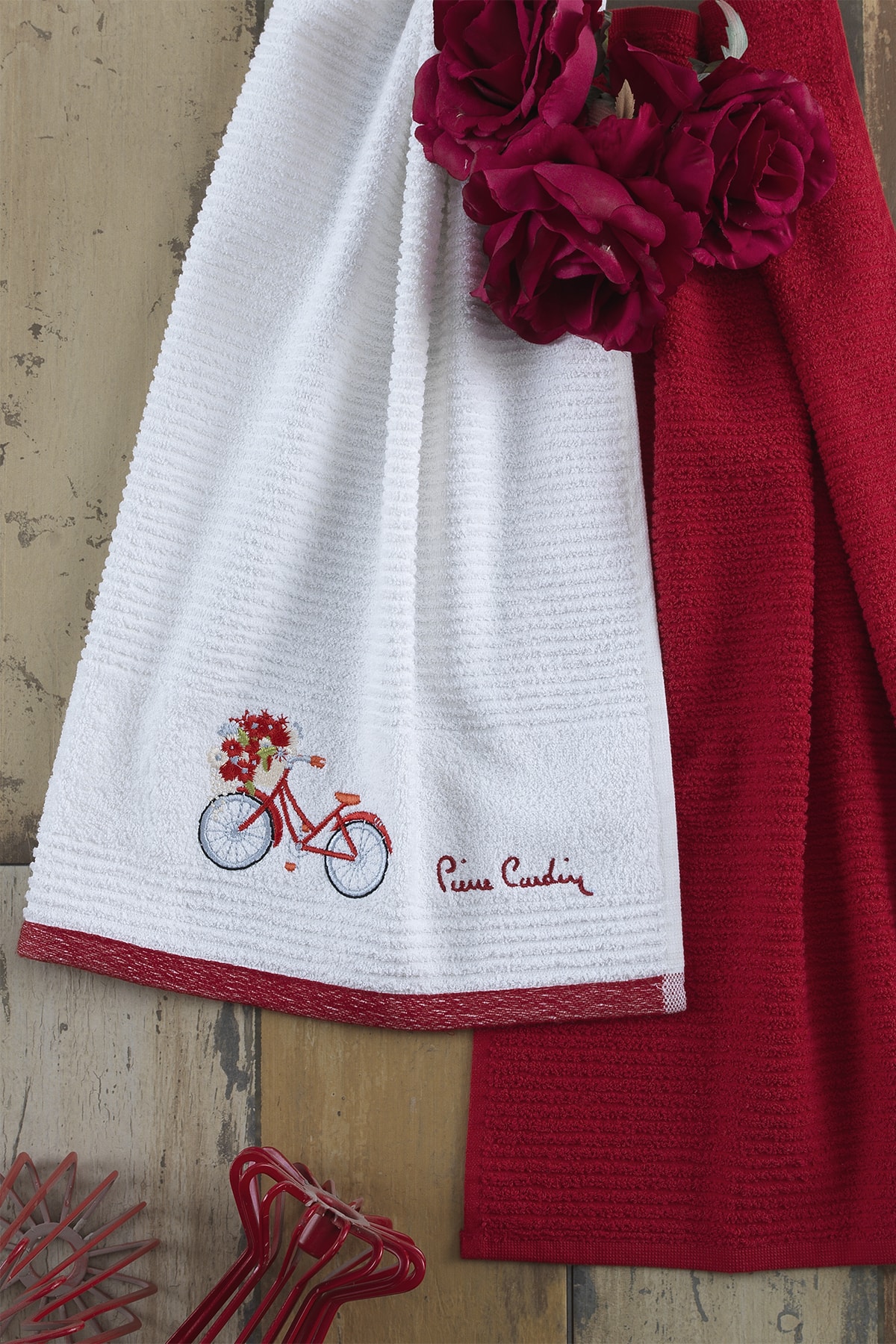 Pierre Cardin 2'li Mutfak Havlusu Kırmızı