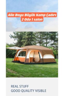 SHUFA Aile Boyu Büyük Kamp Çadırı 2 Oda 1 Salon 420*305*200 Cm