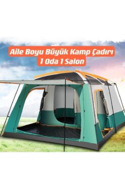 SHUFA Büyük Uzay Açık Kamp Çadırları 8-10 Kişi Çift Kat 1 Oda 1 Oturma Odası Kamp Çadırı 380*260*200cm