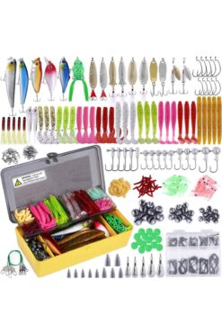 valkyrie 302 Parça Çantalı Balık Olta İğne Silikon Kurşun Sahte Yem Seti 1. Kalite Komple Set Katlan