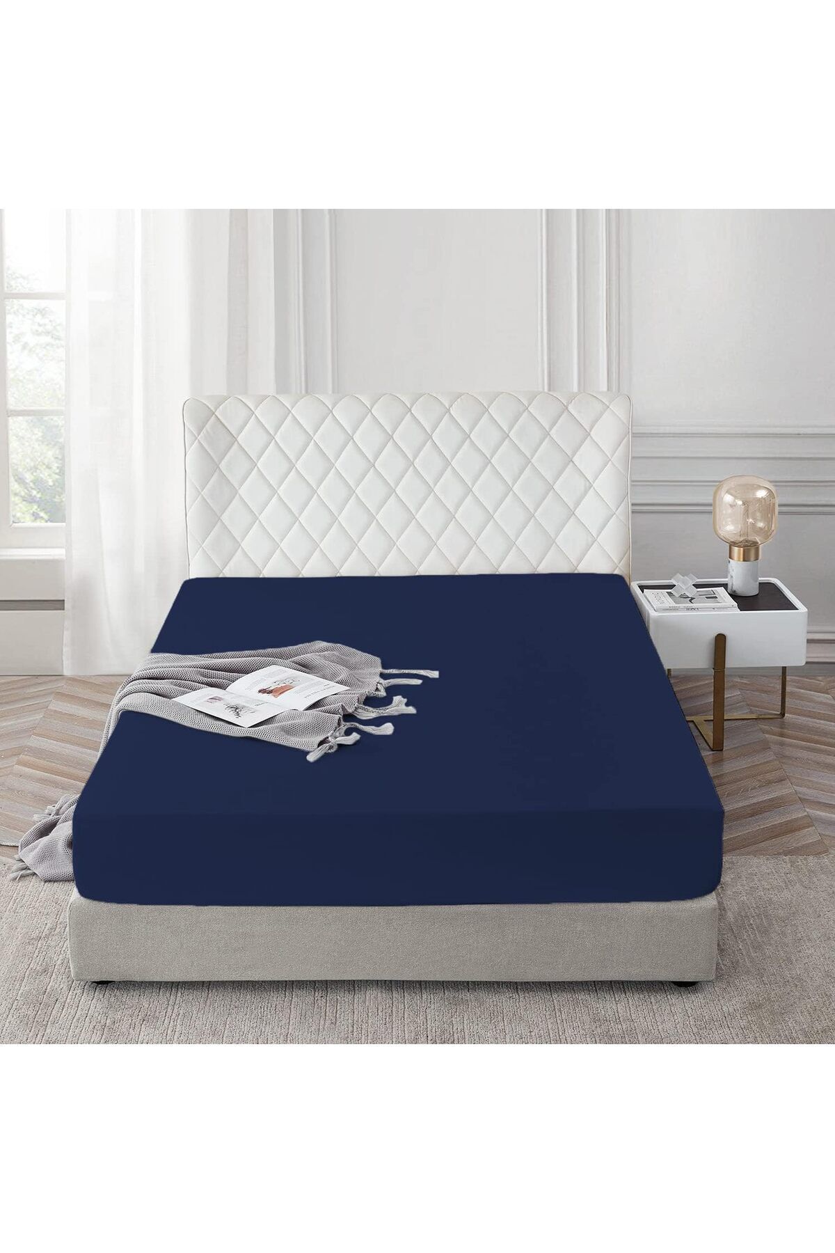 Sisthree Lastikli %100 Pamuk Penye Çarşaf 180 x 200 Battal Boy