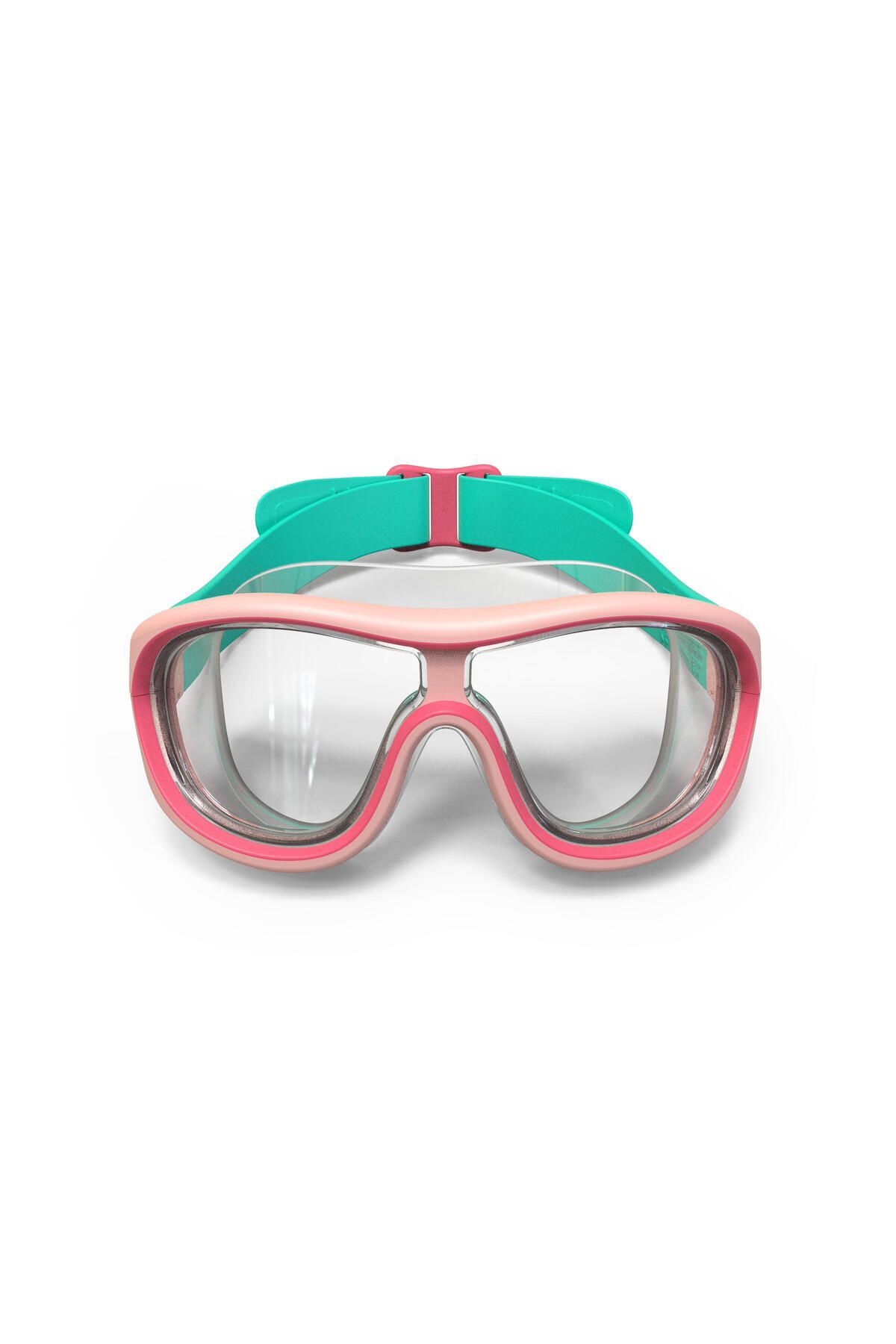 Decathlon Yüzücü Maskesi - S boy - Pembe - Şeffaf Camlar - 100 Swimdow V2 - Görsel 2