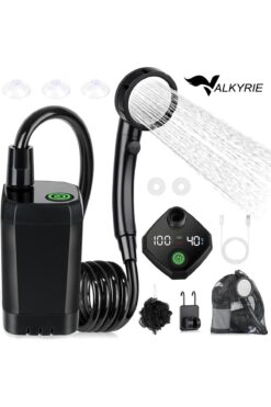 valkyrie Akıllı LED Ekranlı Taşınabilir Duş & Su Pompası – Kamp Bahçe ve Seyahat için Şarjlı Kolay K