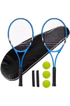 Muba 7li SET 27 İnç Yetişkin Tenis Raketi Seti 2 Raket 2 Çanta 3 Top L2 Grip 68 cm