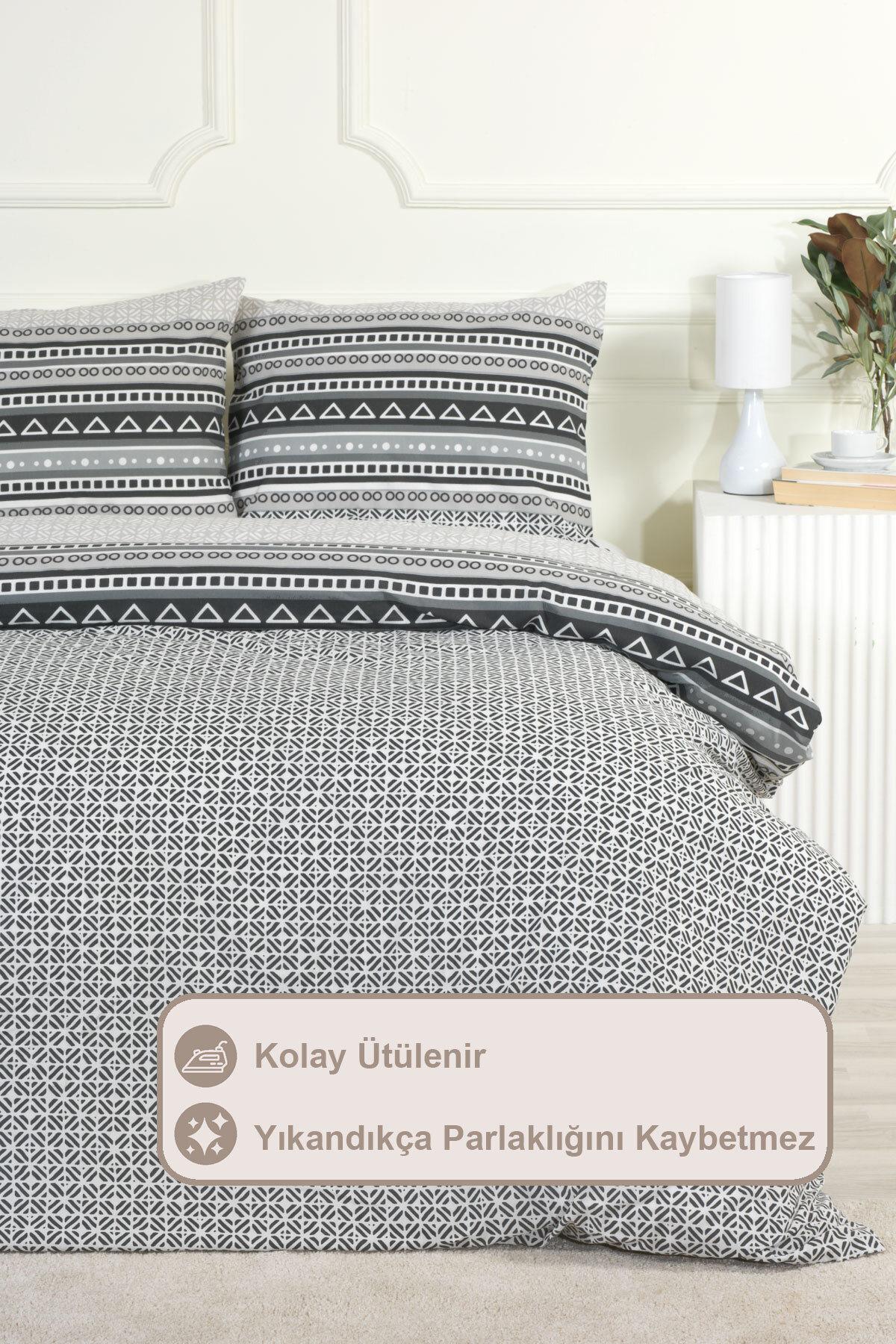 Elart Bruno Nevresim Takımı Tek Kişilik Lastikli Çarşaf (160x220 cm) - Görsel 2