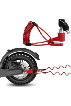DUHALINE 2'li Güvenlik Seti Disk Kilidi + Spiral Çelik Halat Scooter Bisiklet Motosiklet İçin Üstün Koruma