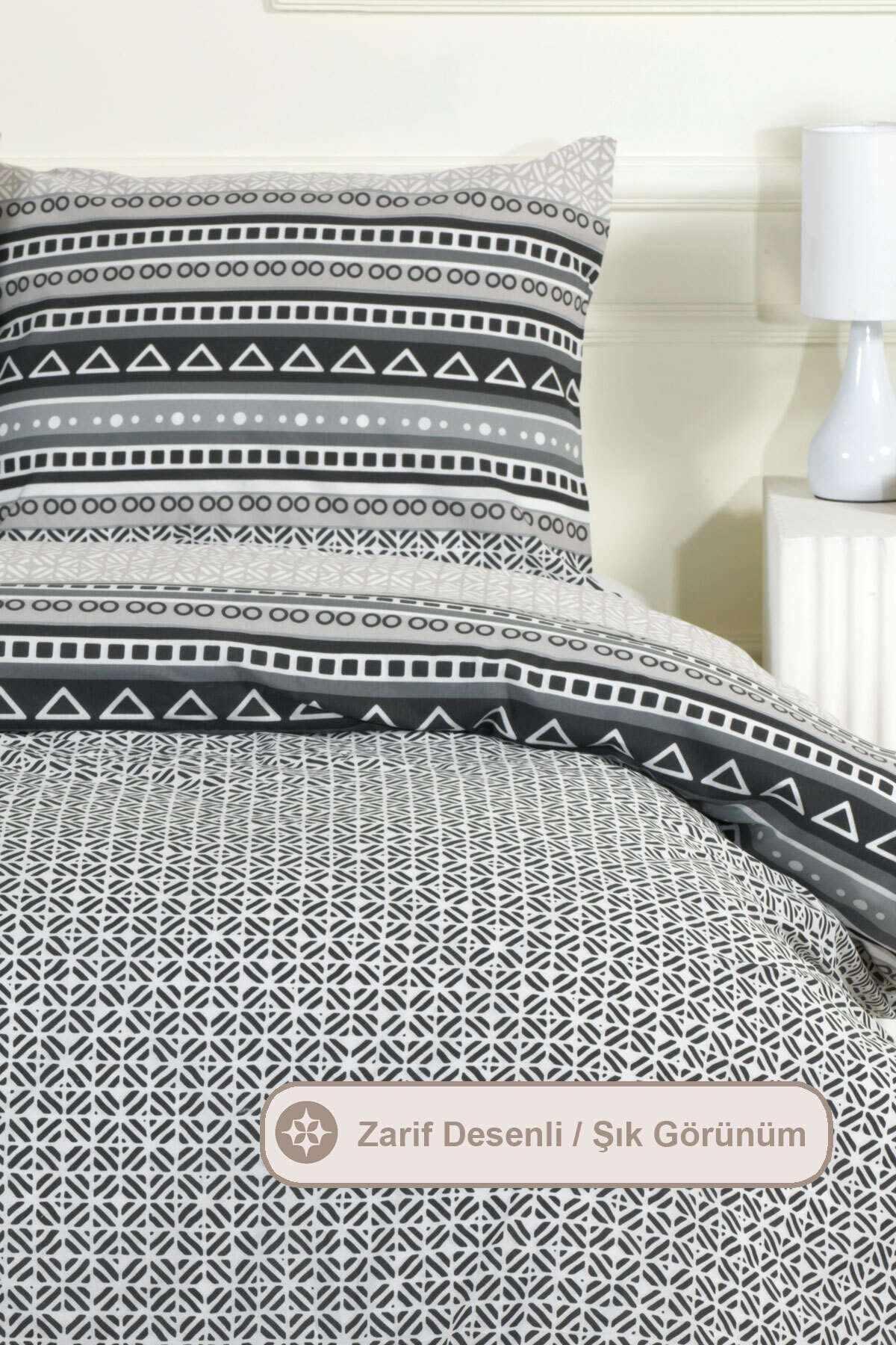 Elart Bruno Nevresim Takımı Tek Kişilik Lastikli Çarşaf (160x220 cm) - Görsel 3