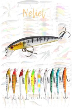 NELİEL 10cm 9gr Minnow, Sahte Yem, Lures,rapala,suni Yem,spin, Maket ,levrek, Lüfer, Çupra, Kefal, Turna
